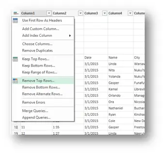 Get data from Folder in Power Query