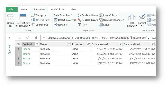 USE POWER QUERY’S GET DATA FROM FOLDER TO GET DATA FROM MULTIPLE EXCEL FILES