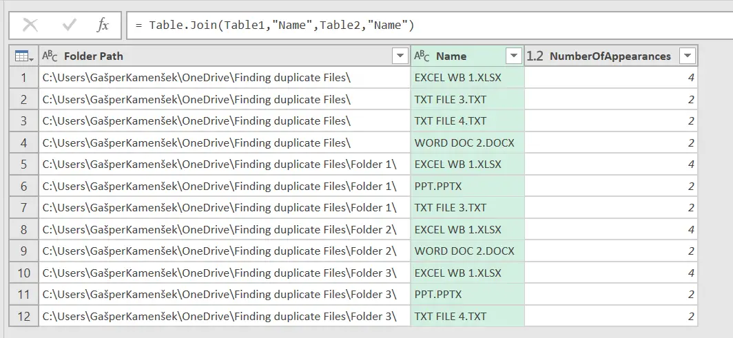 Power Query Table Join