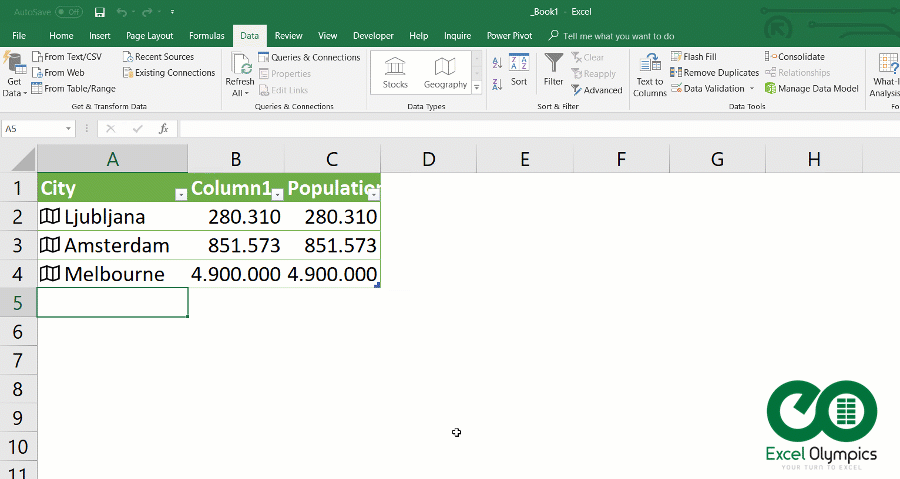 New Data Types In Excel - Excel Unplugged