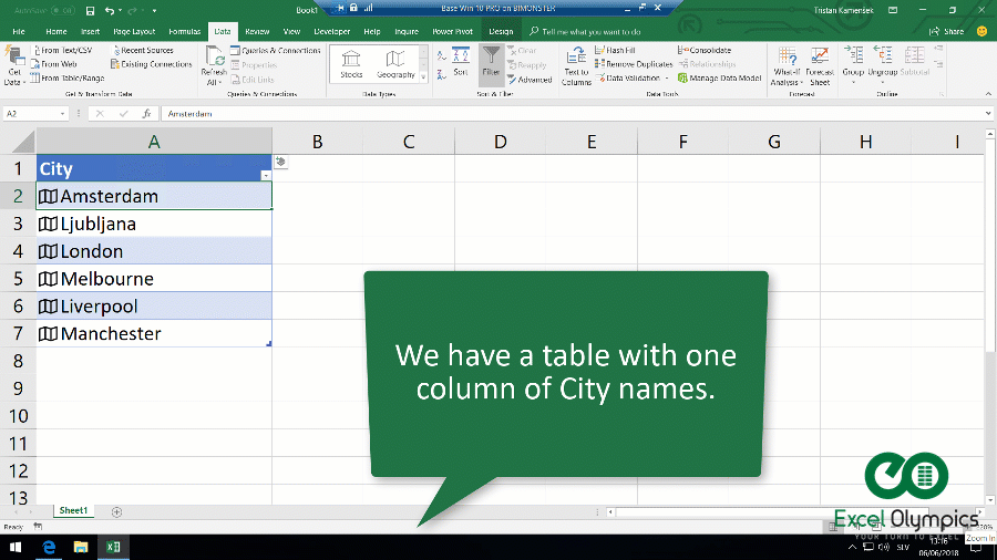 The New Excel Data Types Demo