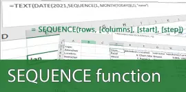 The Excel SEQUENCE function
