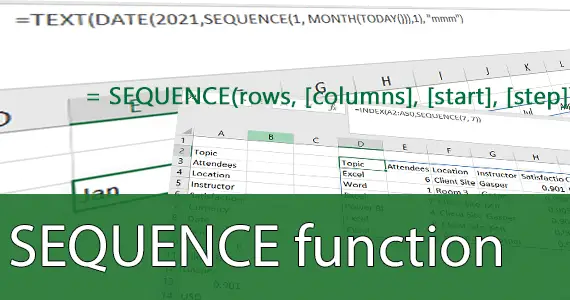 The Excel SEQUENCE function