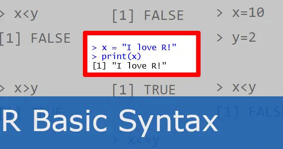 R Beginner Tutorial - Basic Syntax