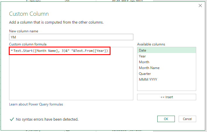 Extending the Date Table – Part 2, Power Query adding YM