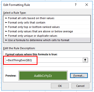 Highlight Weekends in Excel with Conditional Formatting -  Setting Conditional Formatting Rule by Using New Name
