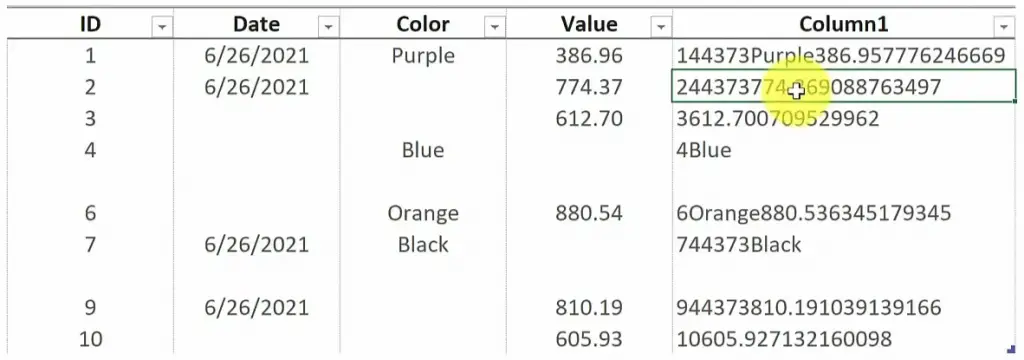 Removing Blank Rows in Excel
